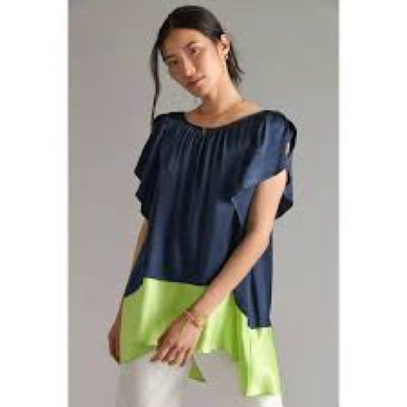 Maeve Tops - Anthropologie Maeve Coloblocked Tunic Blouse, size Small. EUC